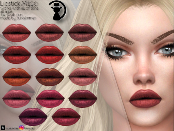 Sims 4 Lipstick M120 by turksimmer at TSR