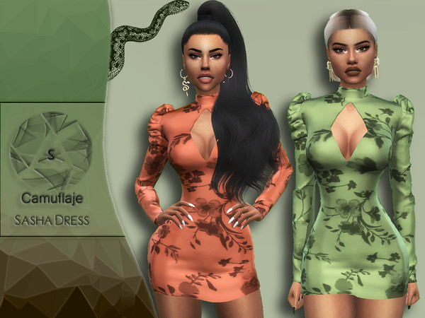 Sims 4 Sasha Dress by Camuflaje at TSR