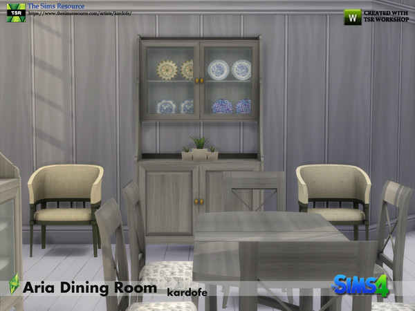 Sims 4 Aria classic rustic style dining room by kardofe at TSR