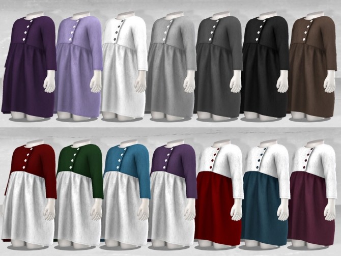 Sims 4 Side Button Dress #11 at TØMMERAAS