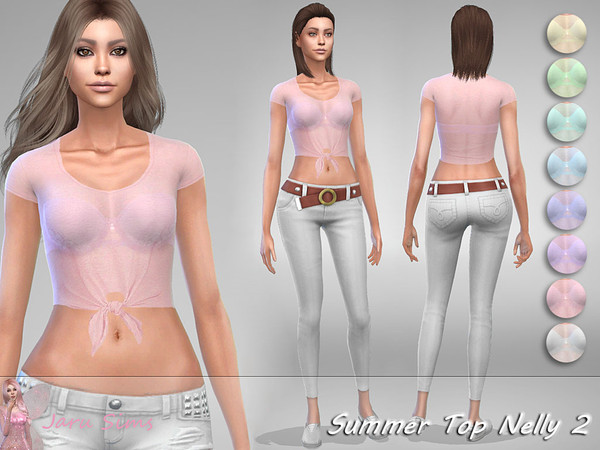 Sims 4 Summer Top Nelly 2 by Jaru Sims at TSR