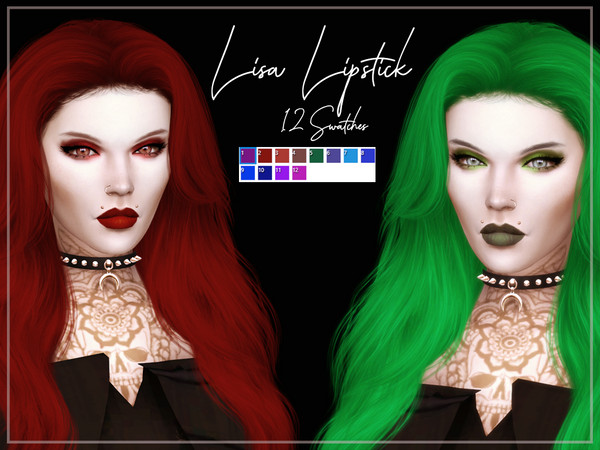 Sims 4 Lisa Lipstick by Reevaly at TSR