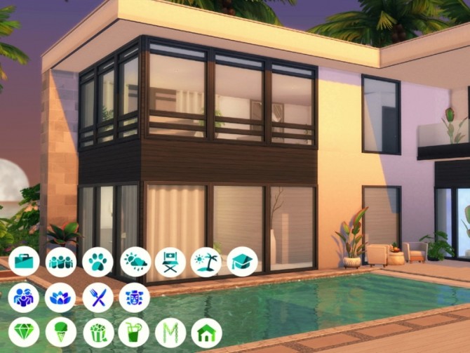 Sims 4 Modern Beach House by Summerr Plays at TSR