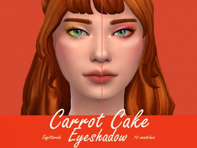 Sims 4 Carrot Cake Eyeshadow by Sagittariah at TSR