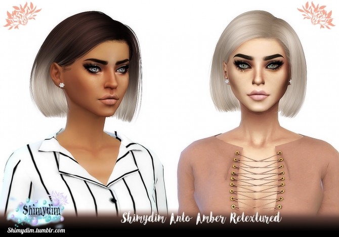 Sims 4 Anto Amber Retexture Hair Ombre + Child Naturals + Unnaturals at Shimydim Sims