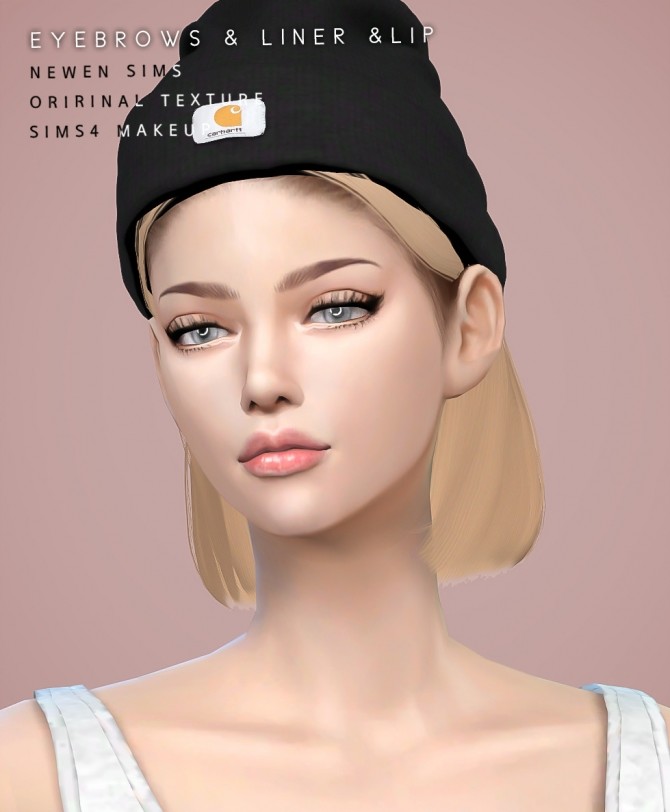 Sims 4 Eyebrows & Liner & Lips at NEWEN