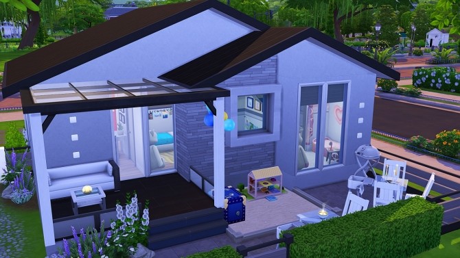Sims 4 TINY HOUSE FOR A SINGLE MOM WITH 7 KIDS at Aveline Sims