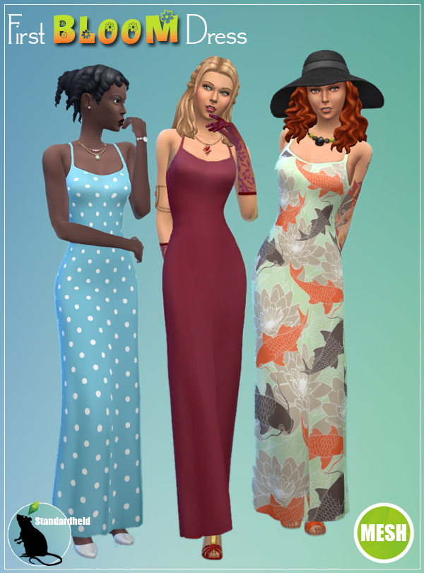 Sims 4 First Bloom Dress Recolor at Standardheld