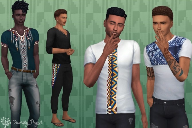 Sims 4 Black History Month clothing set at Sims 4 Diversity Project