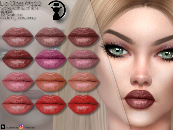 Sims 4 Lip Gloss M122 by turksimmer at TSR