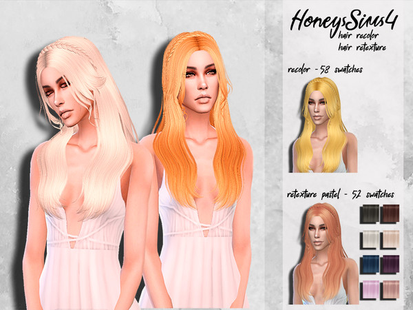 Sims 4 TsminhSims Glory female hair recolor retexture by HoneysSims4 at TSR