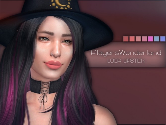 Sims 4 Loca Lipstick by PlayersWonderland at TSR