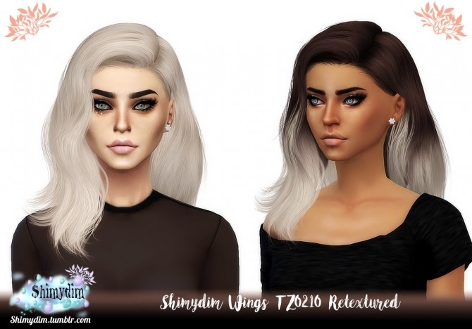 Sims 4 Wings TZ0210 Hair Retexture + Ombre Naturals + Unnaturals at Shimydim Sims