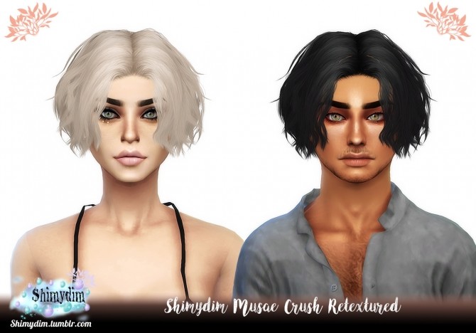 Sims 4 Musae Crush Hair Retexture Naturals + Unnaturals at Shimydim Sims