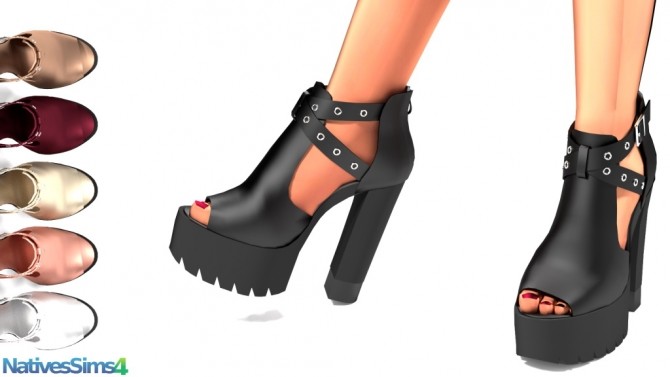 Sims 4 Lowboots Open Toe Rework at Natives Sims 4