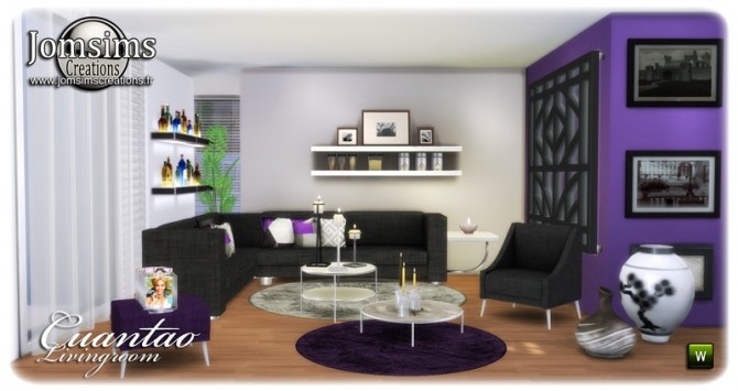 Sims 4 Cuantao living room at Jomsims Creations