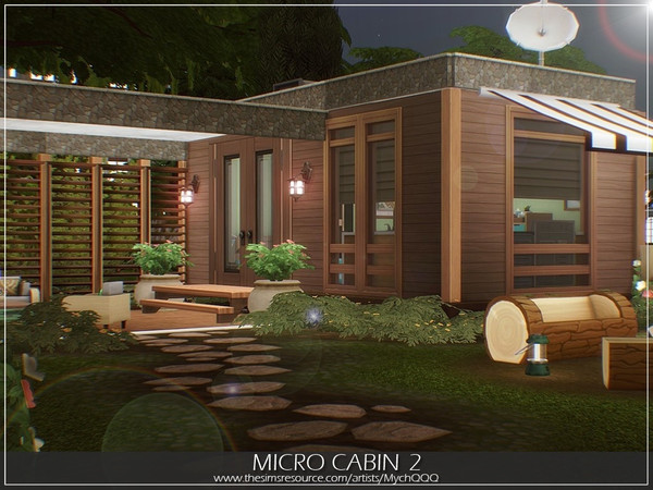 Sims 4 Micro Cabin 2 by MychQQQ at TSR
