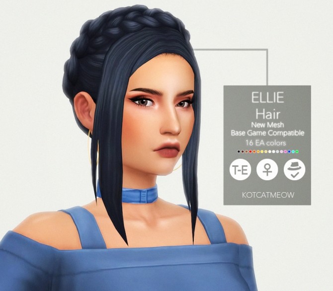 Sims 4 Ellie hair at KotCatMeow