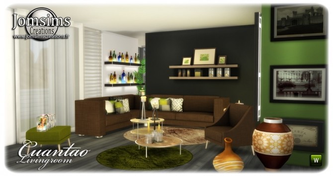 Sims 4 Cuantao living room at Jomsims Creations