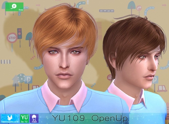 Sims 4 YU109 OpenUp hair for males at Newsea Sims 4