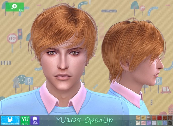 Sims 4 YU109 OpenUp hair for males at Newsea Sims 4