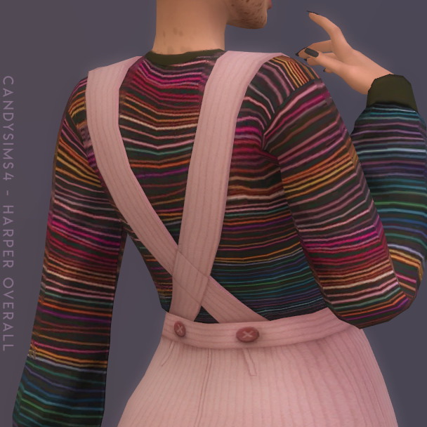 Sims 4 HARPER OVERALL at Candy Sims 4