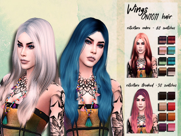Sims 4 Female hair recolor retexture Wings ON1011 by HoneysSims4 at TSR