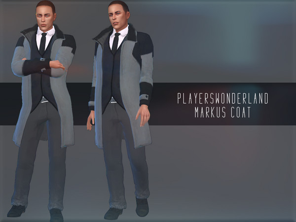 Sims 4 Markus Coat by PlayersWonderland at TSR