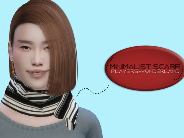 Sims 4 Minimalist Scarf by PlayersWonderland at TSR