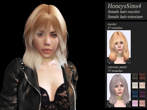 Sims 4 Female hair recolor retexture Wings ON0826 by HoneysSims4 at TSR