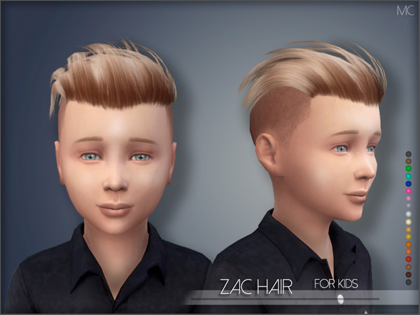 Sims 4 Mathcope Zack Hair Kids by mathcope at TSR