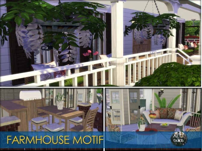 Sims 4 Farmhouse Motif by ALGbuilds at TSR