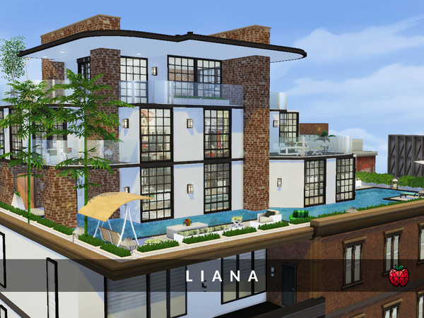 Sims 4 Liana penthouse by melapples at TSR