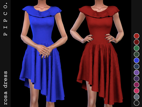 Sims 4 Rosa dress by Pipco at TSR