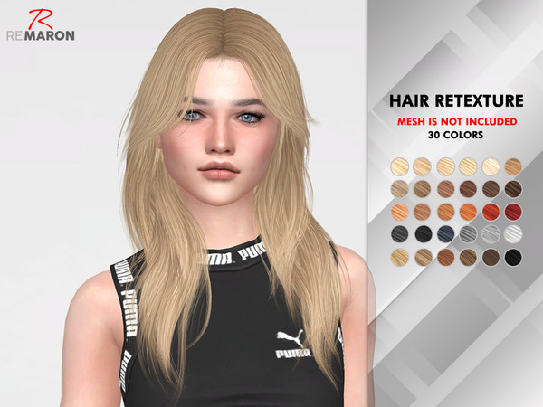 Sims 4 TZ0104 Hair Retexture by remaron at TSR