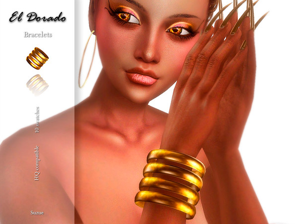 Sims 4 El Dorado Bracelets by Suzue at TSR
