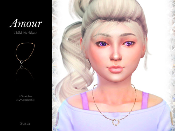 Sims 4 Amour Child Necklace by Suzue at TSR