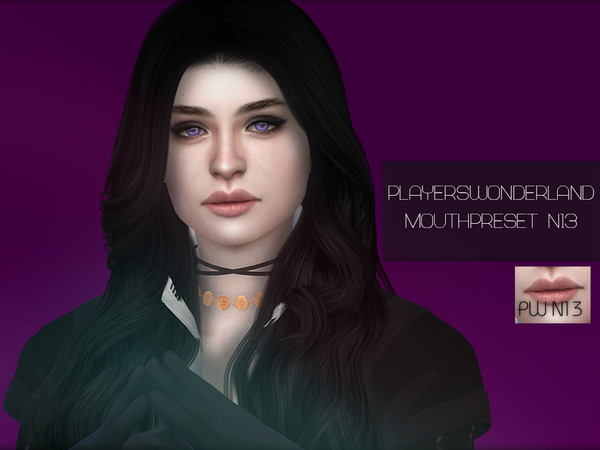 Sims 4 Mouthpreset N 13 by PlayersWonderland at TSR
