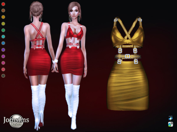 Sims 4 Sufzune dress by jomsims at TSR