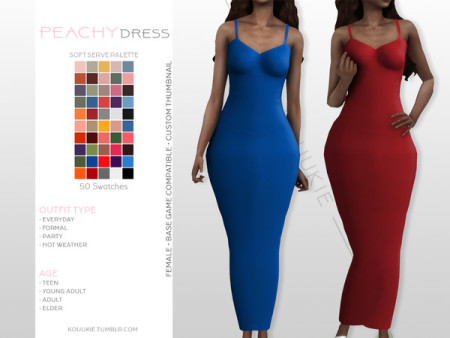 Peachy Dress by Kouukie at TSR