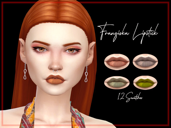 Sims 4 Franziska Lipstick by Reevaly at TSR