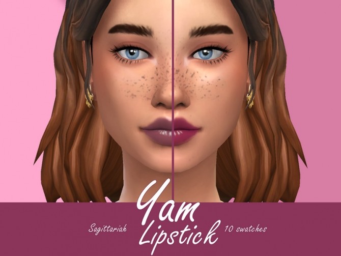 Sims 4 Yam Lipstick by Sagittariah at TSR