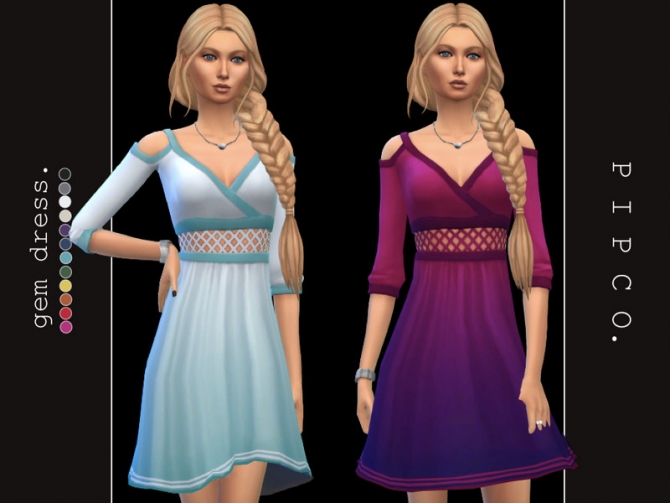 Gem dress by Pipco at TSR » Sims 4 Updates