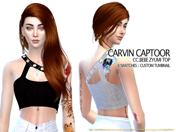 Sims 4 Bebe Zyumi Top by carvin captoor at TSR