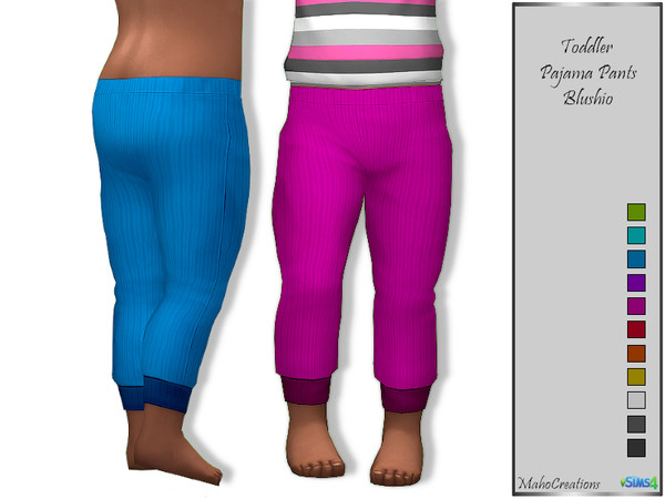Sims 4 Pajama Pants Blushio by MahoCreations at TSR