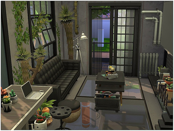 Sims 4 Tiny Industrial house by lotsbymanal at TSR