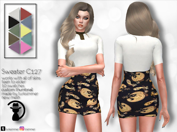 Sims 4 Sweater C127 by turksimmer at TSR