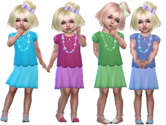 Sims 4 Toddler outfit with a necklace by TrudieOpp at TSR