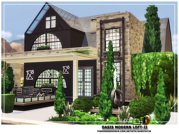Sims 4 Oasis Modern loft II by Danuta720 at TSR