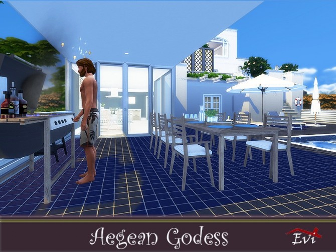 Sims 4 Aegean Godess house by evi at TSR
